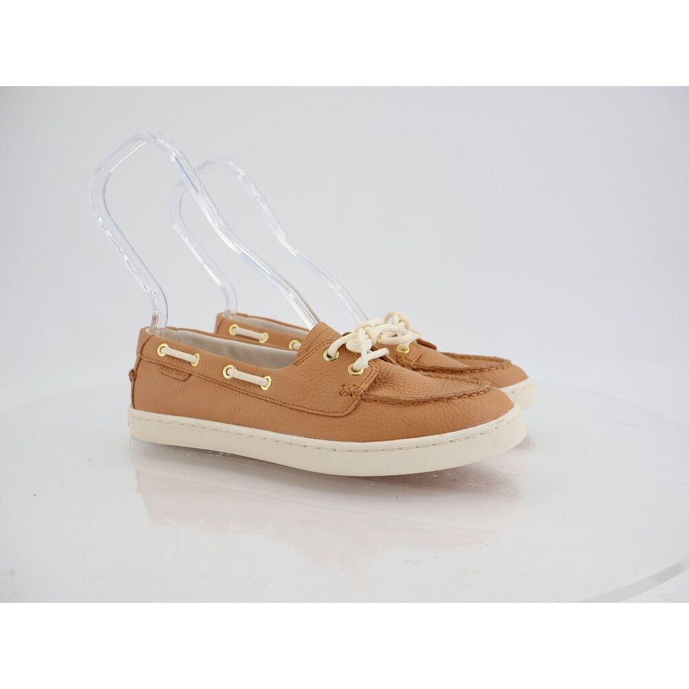 Cole Haan Nantucket Boat Shoe Women 7.5 Brown Leather Slip On Shoes Loafer